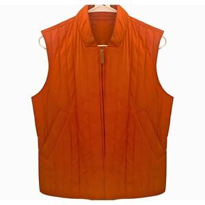 EUC MaxMara The Weekend Collection Quilted Orange Puffer Vest